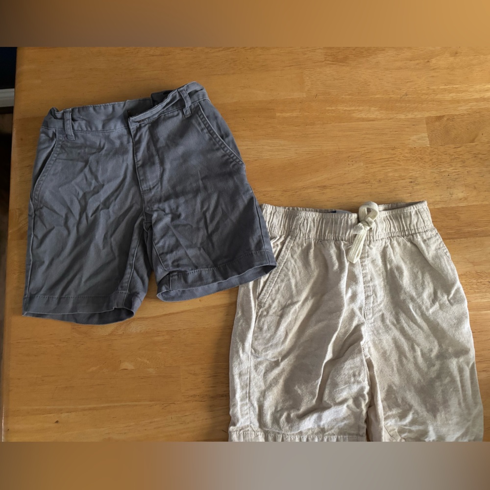 Boys Gray and Cream Shorts
